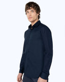 The Bostonians Ανδρικό Πουκάμισο Ποπλίνα Slim fit 3ACP0606-B166NV Μπλε