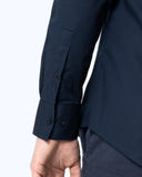 The Bostonians Ανδρικό Πουκάμισο Ποπλίνα Slim fit 3ACP0606-B166NV Μπλε