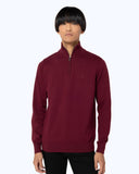The Bostonians Ανδρικό Πλεκτό Βαμβακερό Half-Zip 3MO10099|B154BU Μπορντό