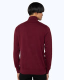 The Bostonians Ανδρικό Πλεκτό Βαμβακερό Half-Zip 3MO10099|B154BU Μπορντό