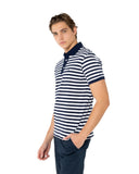 The Bostonians Ανδρική Μπλούζα Ριγέ Polo Acorn Pique 3PS4462|B166NV Μπλε