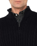The Bostonians Ανδρικό Πλεκτό Half Zip 3MO1112|B031BL Μαύρο