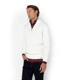 The Bostonians Ανδρικό Πλεκτό Half Zip 3MO1112|B056CR Εκρού