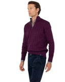 The Bostonians Ανδρικό Πλεκτό Half Zip 3MO1112-B157PU Μπορντό