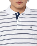 The Bostonians Ανδρική Μπλούζα Ριγέ Polo Acorn Pique 3PS4468|B001WH Λευκό