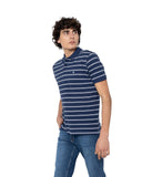 The Bostonians Ανδρική Μπλούζα Ριγέ Polo Acorn Pique 3PS4468|B166NV Μπλε