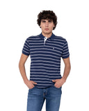 The Bostonians Ανδρική Μπλούζα Ριγέ Polo Acorn Pique 3PS4468|B166NV Μπλε