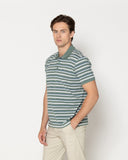 The Bostonians Ανδρική Μπλούζα Ριγέ Polo Acorn Pique 3PS4465|B036LG Πράσινο