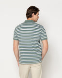 The Bostonians Ανδρική Μπλούζα Ριγέ Polo Acorn Pique 3PS4465|B036LG Πράσινο