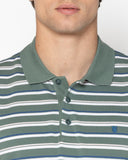 The Bostonians Ανδρική Μπλούζα Ριγέ Polo Acorn Pique 3PS4465|B036LG Πράσινο
