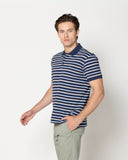 The Bostonians Ανδρική Μπλούζα Ριγέ Polo Acorn Pique 3PS4465|B166BL Μπλε
