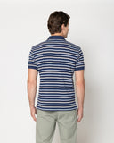 The Bostonians Ανδρική Μπλούζα Ριγέ Polo Acorn Pique 3PS4465|B166BL Μπλε