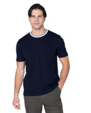 The Bostonians Ανδρική Μπλούζα  Pique Waffle T-Shirt 3TS1306|B166BL Μπλε