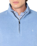 The Bostonians Ανδρικό Φούτερ Half Zip 3RO1000-B505LB Σιέλ