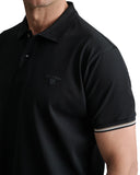 Navy & Green Ανδρική Μπλούζα Πόλο Κοντομάνικη 24EY.040/2PL BLACK Μαύρο