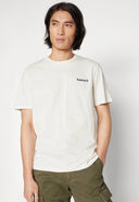 Timberland Ανδρική Μπλούζα Small Linear Logo Print Tee TB0A5QQTCM9 Εκρού