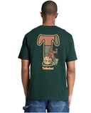 Timberland Ανδρικό T-Shirt Patchwork TBC0YHBMEA1 Πράσινο