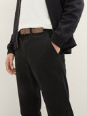 Tom Tailor Ανδρικό Παντελόνι Travis Slim Chinos With a Belt 1043719-29999 Μαύρο