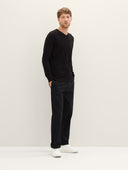 Tom Tailor Ανδρικό Πλεκτό Basic V-Neck Sweater 1012820-29999 Μαύρο