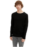 Tom Tailor Ανδρικό Πουλόβερ Structured jumper 1016090-29999 Μαύρο