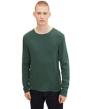 Tom Tailor Ανδρικό Πουλόβερ Zig Zag Structured Crewneck Sweater 1016090-30024 Πράσινο
