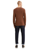 Tom Tailor Ανδρικό Πουλόβερ Zig Zag 1016090-15037 Καφέ