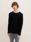 Tom Tailor Ανδρικό Πουλόβερ Structured jumper 1016090-29999 Μαύρο