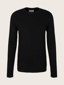 Tom Tailor Ανδρικό Πουλόβερ Structured jumper 1016090-29999 Μαύρο