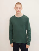 Tom Tailor Ανδρικό Πουλόβερ Zig Zag Structured Crewneck Sweater 1016090-30024 Πράσινο