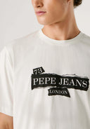 Pepe Jeans Ανδρικό T-shirt Griffin PM5010175-803 Εκρού