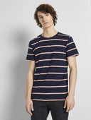 Tom Tailor Ανδρική Μπλούζα T-Shirt With Stripe  1023831-25897 Μπλε