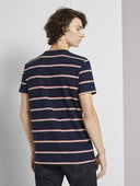 Tom Tailor Ανδρική Μπλούζα T-Shirt With Stripe  1023831-25897 Μπλε