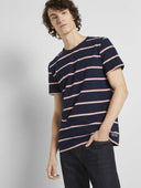 Tom Tailor Ανδρική Μπλούζα T-Shirt With Stripe  1023831-25897 Μπλε