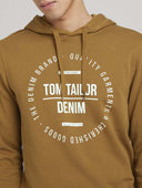 Tom Tailor Ανδρικό Φούτερ Με Κουκούλα 1027616-25985 Ταμπά