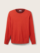 Tom Tailor Ανδρικό Πουλόβερ Mottled knitted sweater 1027661-13161 Πορτοκαλί