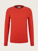 Tom Tailor Ανδρικό Πουλόβερ Mottled knitted sweater 1027661-13161 Πορτοκαλί