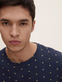 Ανδρική Μπλούζα Tom Tailor Basic Patterned T-shirt 1029938-29210 Μπλε
