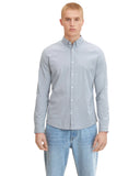 Tom Tailor Ανδρικό Πουκάμισο Basic Slim-Fit Shirt 1032343-30217 Γκρι
