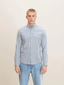 Tom Tailor Ανδρικό Πουκάμισο Basic Slim-Fit Shirt 1032343-30217 Γκρι