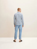 Tom Tailor Ανδρικό Πουκάμισο Basic Slim-Fit Shirt 1032343-30217 Γκρι
