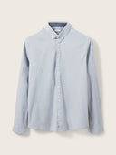 Tom Tailor Ανδρικό Πουκάμισο Basic Slim-Fit Shirt 1032343-30217 Γκρι