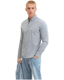 Tom Tailor Ανδρικό Πουκάμισο Basic Slim Fit 1032343-30217 Γκρι