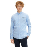 Ανδρικό Πουκάμισο Καρό Tom Tailor Fitted Smart Shirt 1032344-24469 Μπλε
