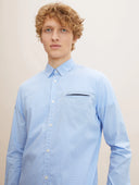 Ανδρικό Πουκάμισο Καρό Tom Tailor Fitted Smart Shirt 1032344-24469 Σιέλ