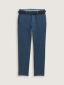 Tom Tailor Ανδρικό Παντελόνι Traveler Slim Chino With Belt 1037547-37141 Μπλε