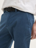 Tom Tailor Ανδρικό Παντελόνι Traveler Slim Chino With Belt 1037547-37141 Μπλε