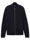 Tom Tailor Ανδρική Πλεχτή Ζακέτα Structure Mix Knit Jacket 1038317-29999 Μαύρο