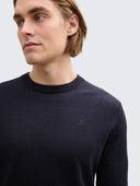 Tom Tailor Ανδρικό Πουλόβερ Basic Knitted Sweater 1038426-13160 Μπλε Σκούρο