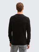 Tom Tailor Ανδρικό Πουλόβερ Basic Knitted Sweater 1038426-29999 Μαύρο