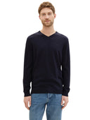 Tom Tailor Ανδρικό Πλεκτό V-Neck Pullover 1038427-13160 Μπλε
